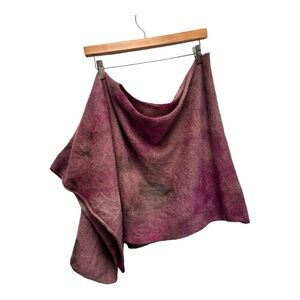 In2 by InCashmere 100% Cashmere Purple Tie Dye Poncho Sweater OS S M L XL